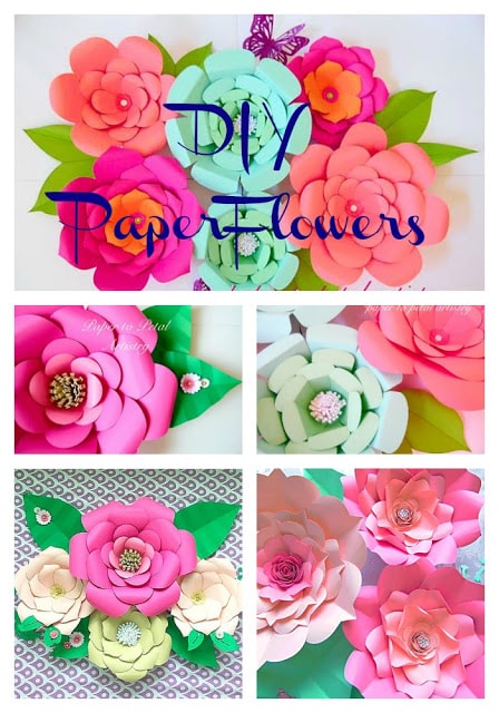 Learn to make Giant Paper Roses in 5 Easy Steps and get a free template