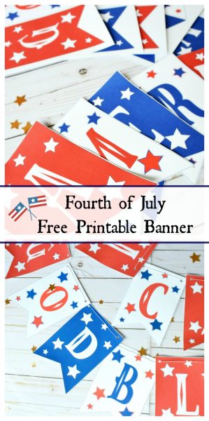 july 4th free printable banner