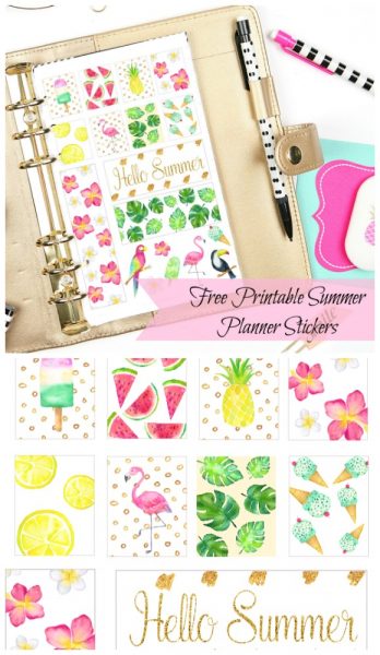 FREE Summertime Planner Stickers | Abbi Kirsten Collections
