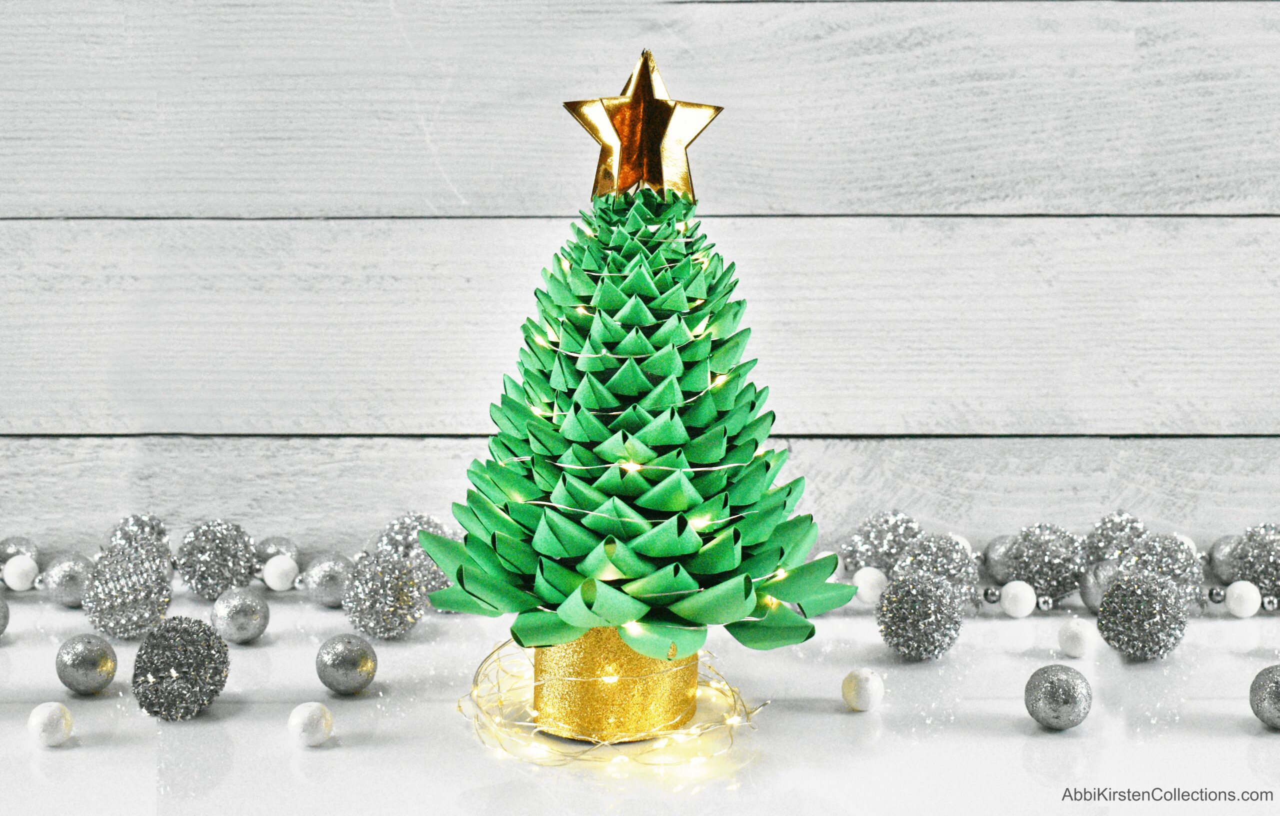 DIY Paper Christmas Tree Craft with Free SVG and PDF Templates