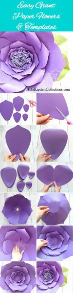 Free Flower Template: How to Make Large Paper Flowers