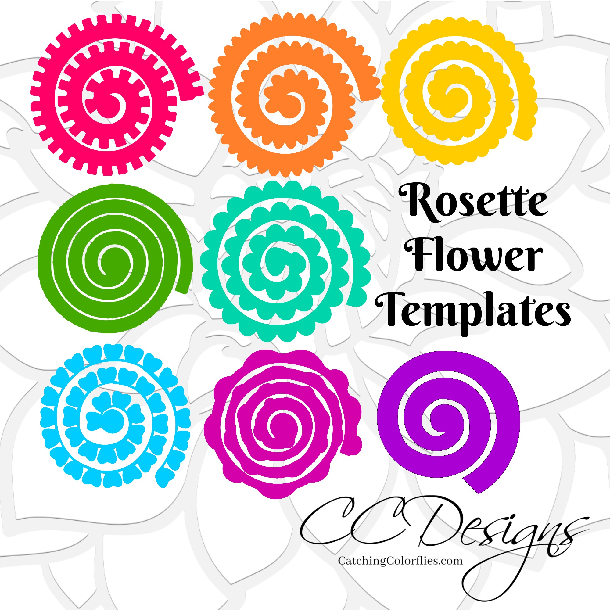 Paper flower templates with full tutorials. Printable PDF & SVG Cut Files