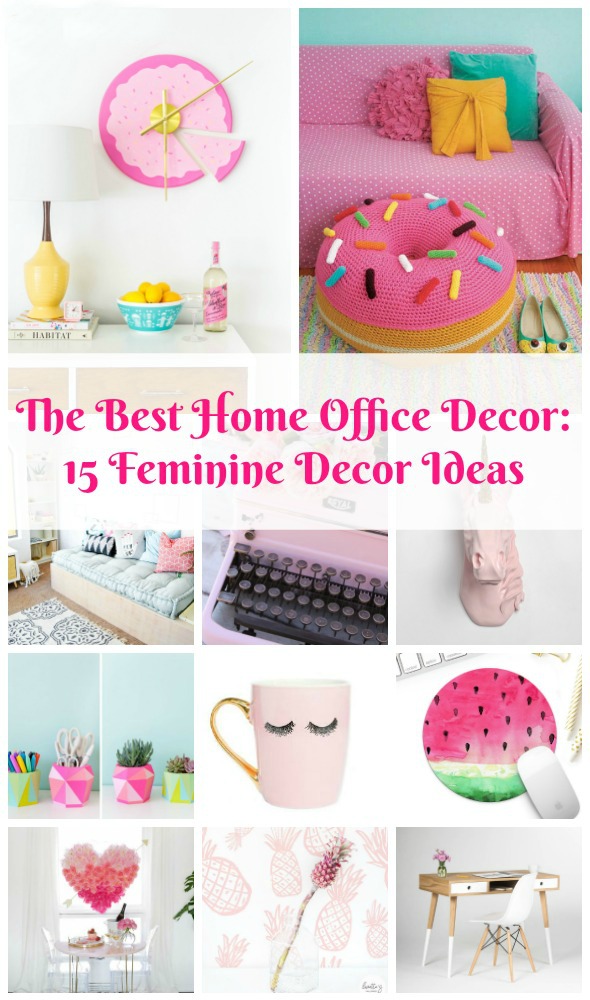 Trendy & Feminine Office Decor Ideas