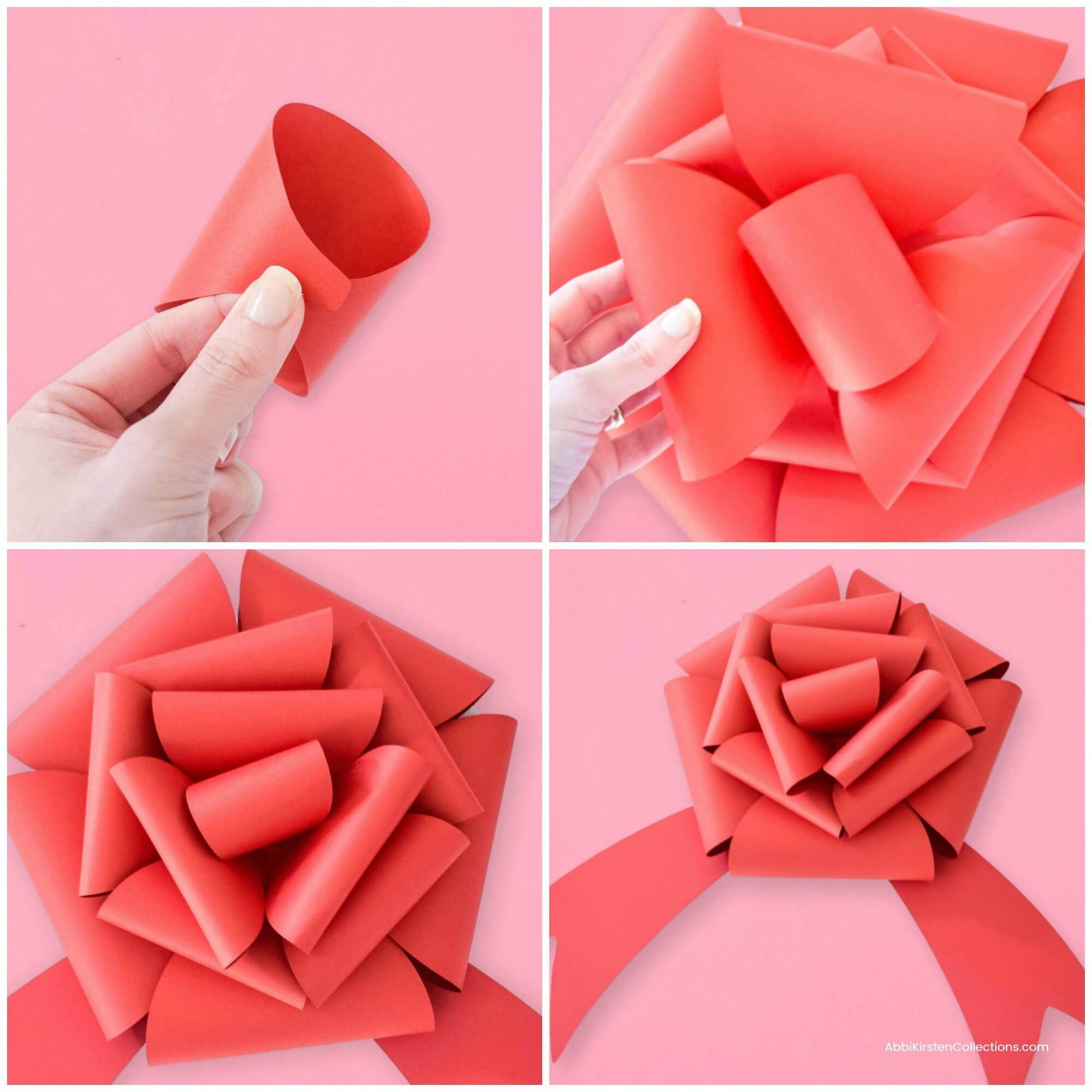 My attempt and added twist to a DIY Giant Paper Bow for my