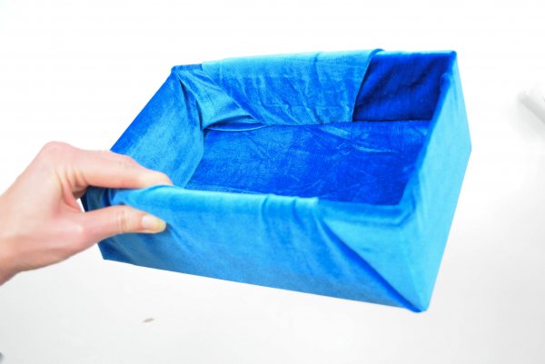 DIY Velvet Fabric Storage Boxes - Get Organized!