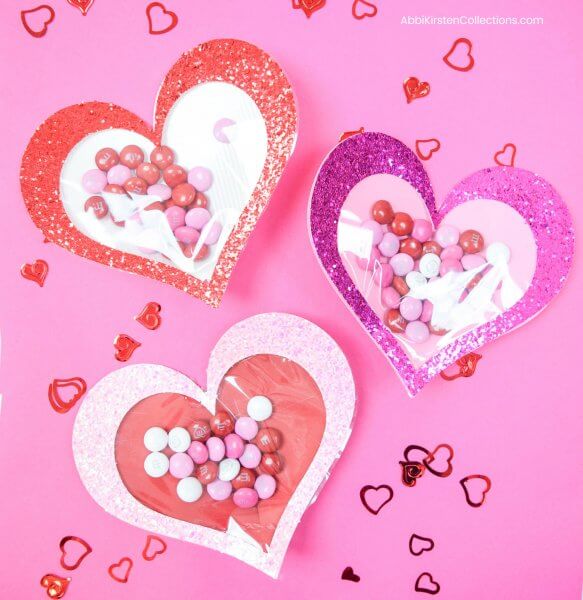 Valentine's Day Heart Straws Pink and Red Glitter 
