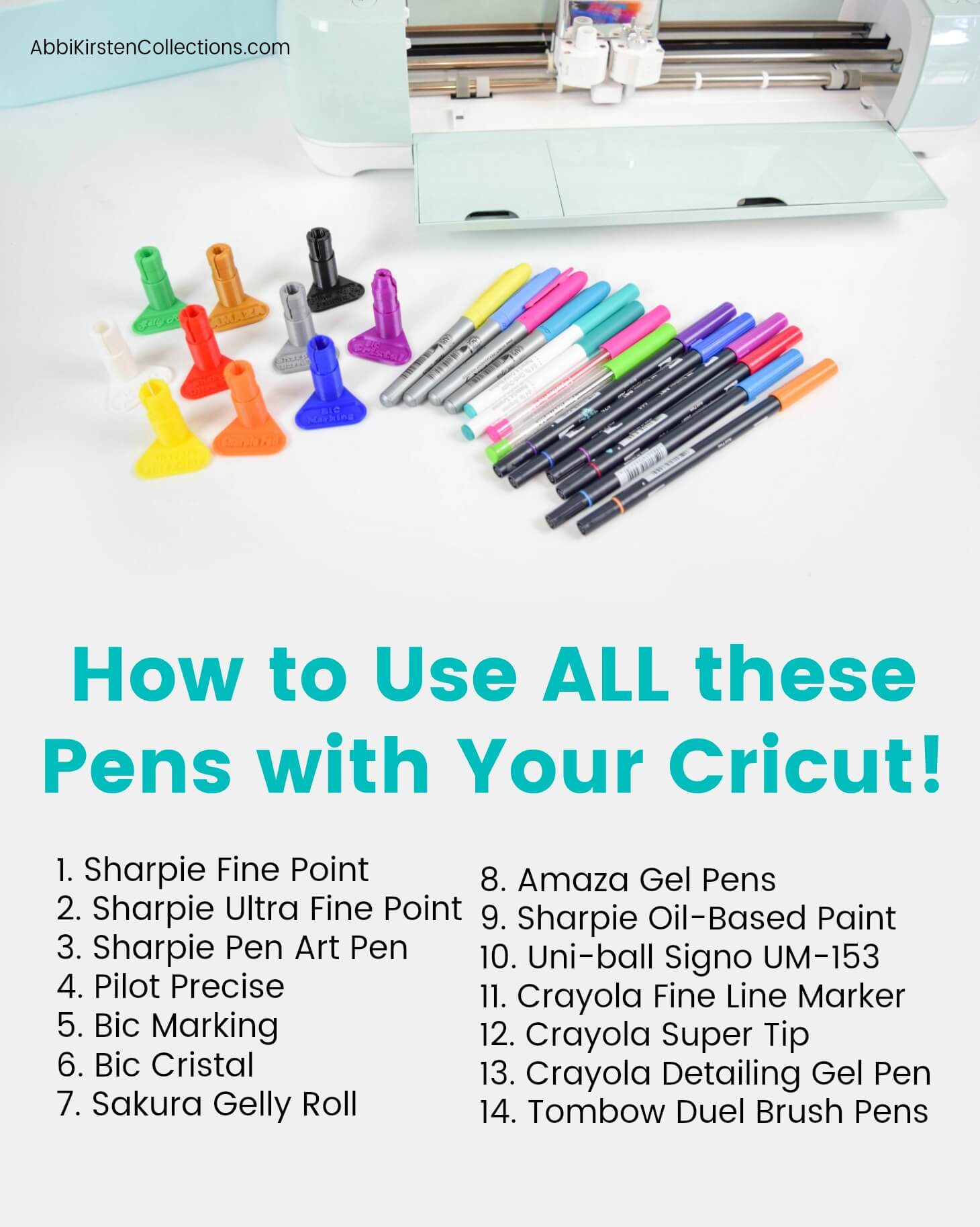 How to Use Any Pen with Your Cricut Machine: Cricut Pens Tutorial Story -  Abbi Kirsten Collections