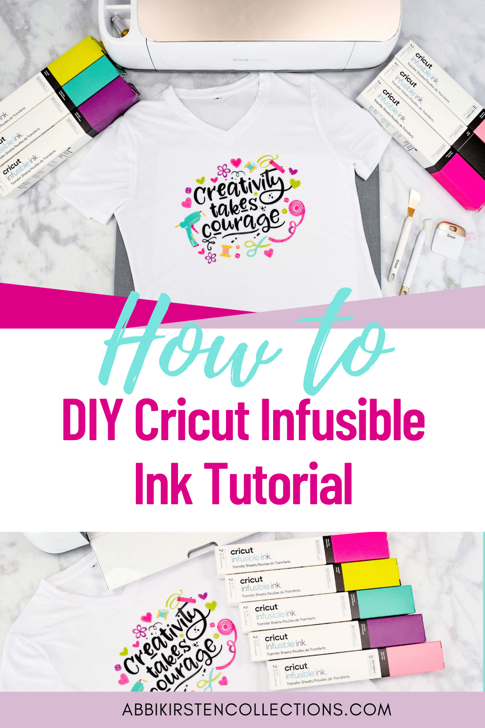 Cricut Infusible Ink Tutorial + HTV Craft | Abbi Kirsten Collections