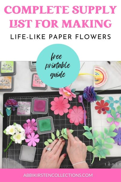Make your own paper flowers: Supply List