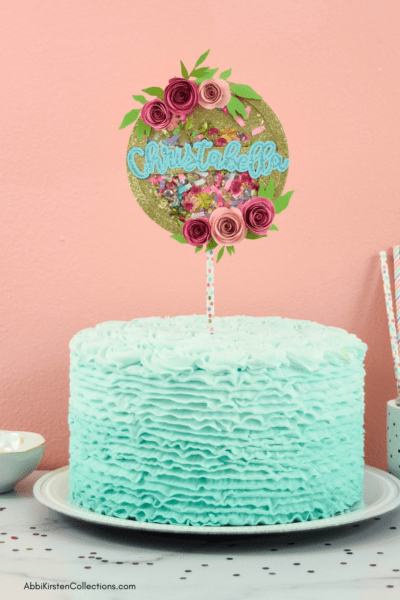 DIY Cake Topper: Glittery Cricut Cardstock Project for Beginners