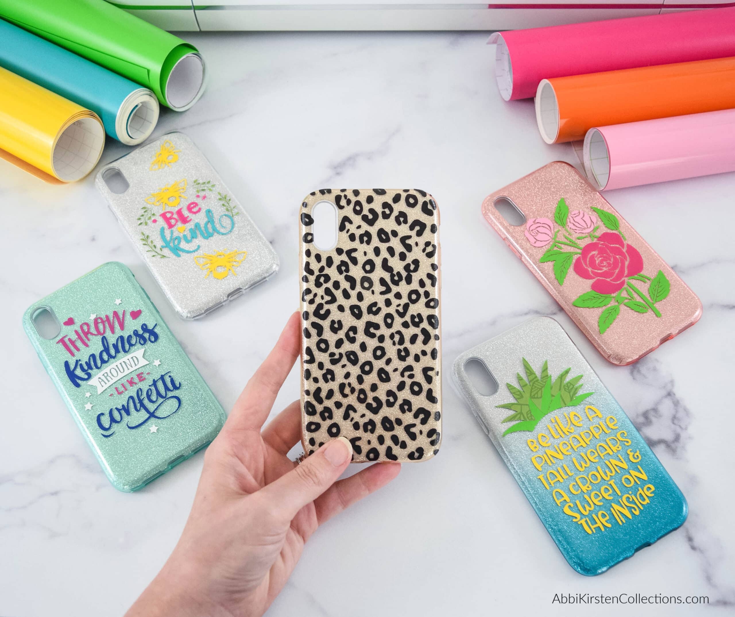 DIY phone case with HTVRONT printable vinyl sticker paper, pattern, paper,  silhouette, craft