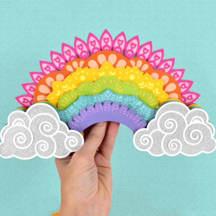 Rainbow Ombre, Printable Crafting Papers