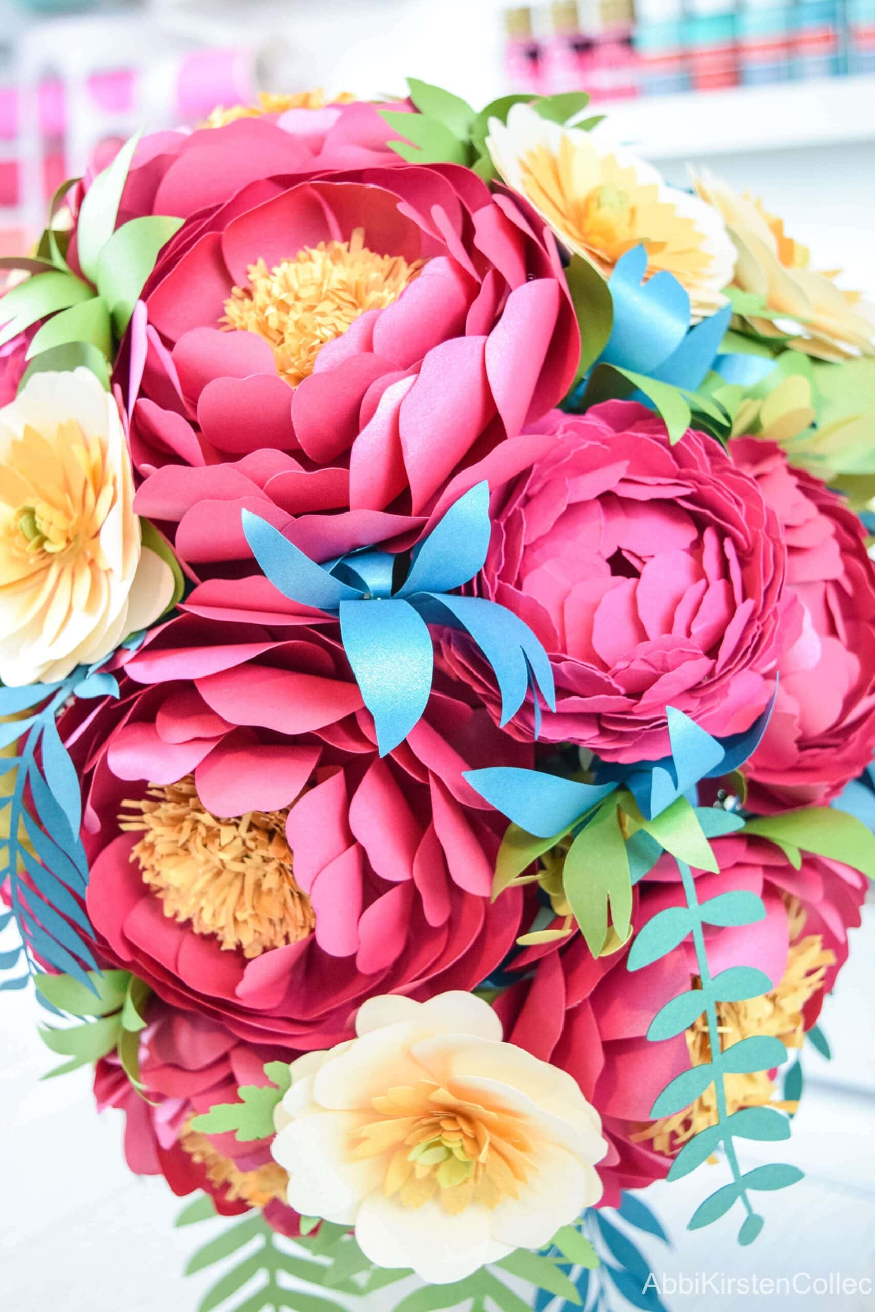 How to Make a Cascading Paper Flowers Bouquet Story - Abbi Kirsten  Collections