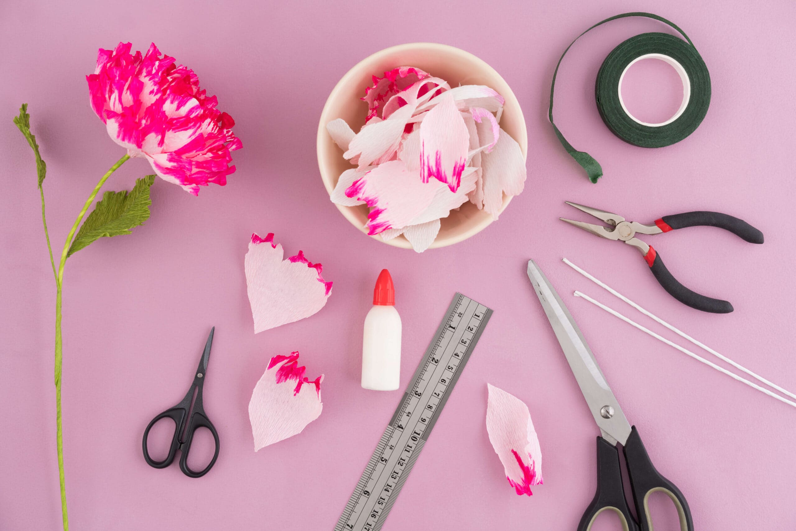 Crepe Paper Flowers DIY - Little Crafties