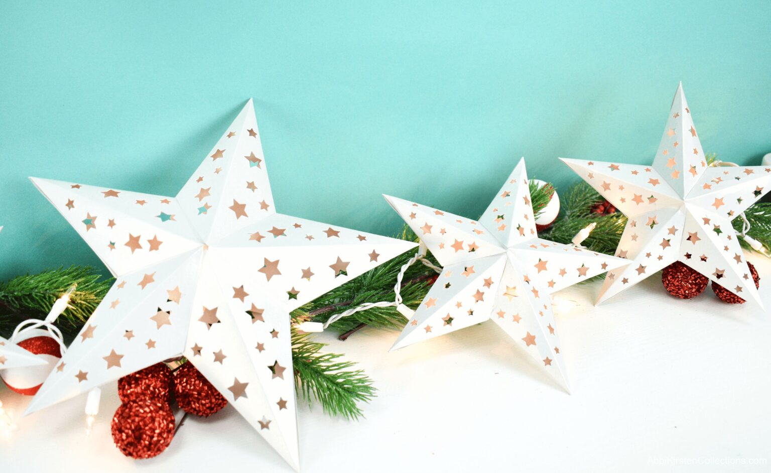 DIY Paper Star Christmas Light Garland | Abbi Kirsten Collections