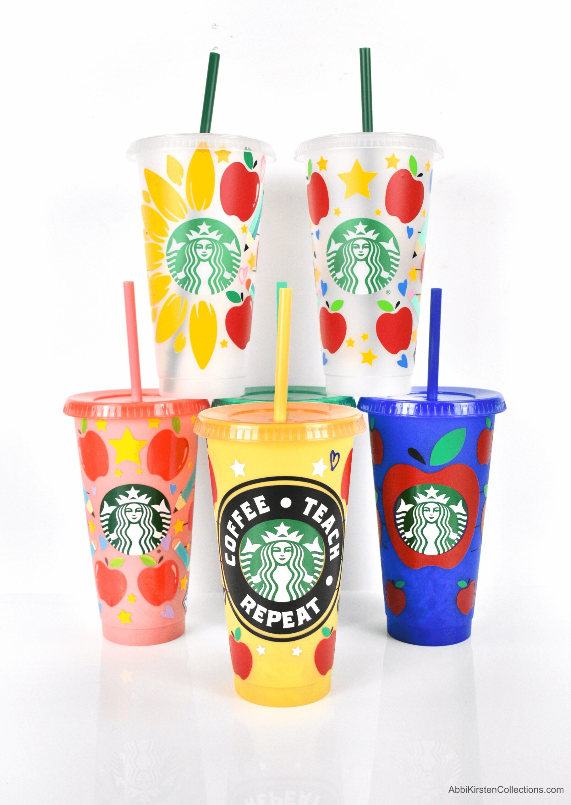 Teacher Cups With Straws 