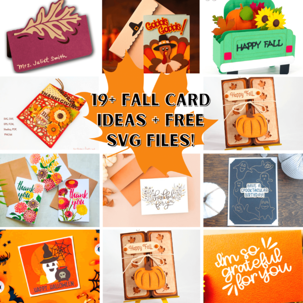 Collage of handmade fall cards