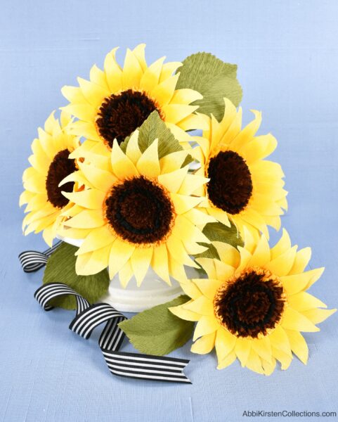 How To Make Realistic Paper Sunflowers From Crepe Paper
