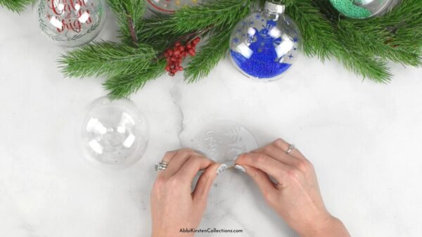 12 Clear Plastic Ornament Balls, 3.25 inch (83 mm), Open Front Flat Bottom